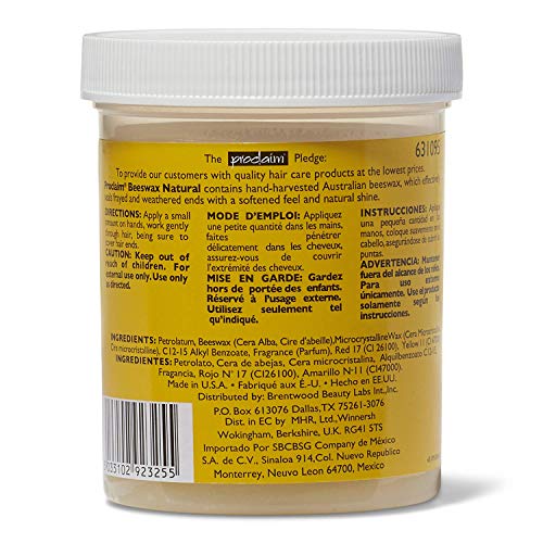 Proclaim Natural Beeswax Hairdress - Softens Coarse Hair, Seals Frayed Ends - 4oz