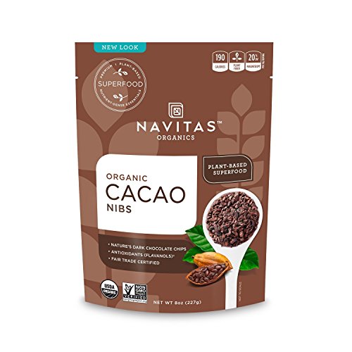 Navitas Naturals Cacao Nibs - Organic Raw Cacao for Energy & Antioxidants - 8oz, 12 Pack