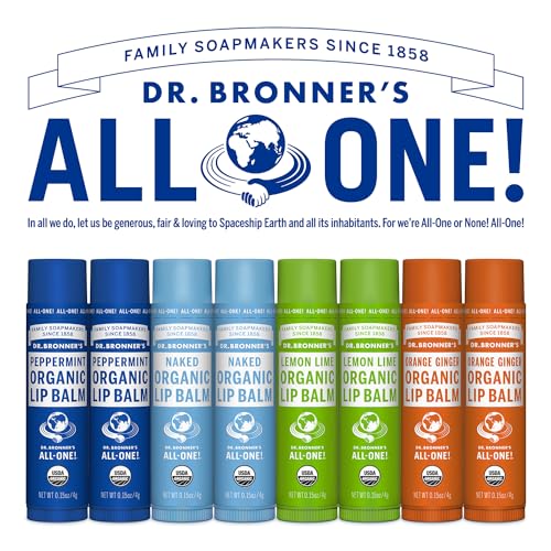 Dr. Bronner's Lip Balm - Intense Moisture, Organic Beeswax & Pure Ingredients - 4 GR