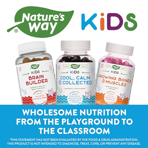 Nature's Way Kids Gummies - Calmness Support, Plant-Based Ingredients, Grape Flavor - 40 Count