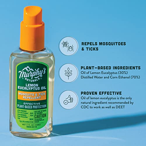 Murphy's Naturals Bug Repellent - DEET-Free, Plant-Based Protection, 4oz Spray - 2 Pack