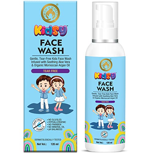 Mom & World Kids Face Wash - Tear-Free Hydration, Hypoallergenic with Argan Oil & Aloe Vera - 120ml