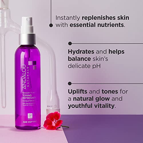 Andalou Naturals Face Toner - Hydrating with Resveratrol & Aloe, 98% Nature-Derived - 6oz
