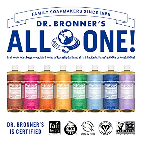 Dr. Bronner's Pure-Castile Liquid Soap - Organic Oils for Acne, Dandruff, and More - 1 Gallon