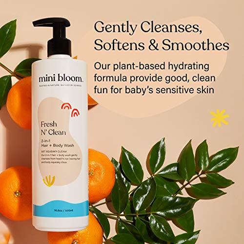Mini Bloom 2-in-1 Kids Shampoo & Body Wash - Sulfate-Free, Nourishing Botanicals - 16.6oz