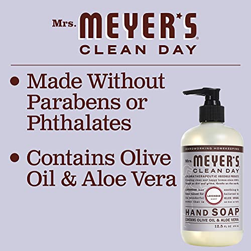 Mrs. Meyer's Hand Soap Refill - Lavender Scent, Plant-Derived, 33 oz, Cruelty-Free