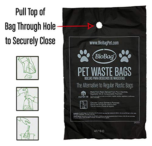 BioBag Pet Waste Bags - Non-Allergenic, Plant-Based, 50 Count, No Polyethylene