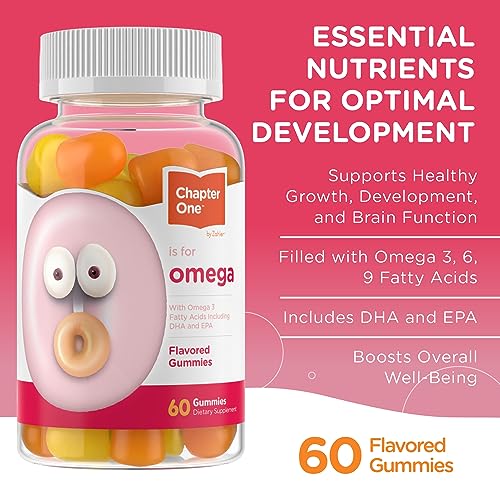 Zahler Chapter One Omega 3 Gummies for Kids - Supports Growth & Brain Function, Vegan - 60 Count
