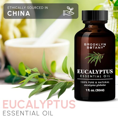 Brooklyn Botany Eucalyptus Essential Oil - 100% Pure, Therapeutic Grade - 1 Fl Oz