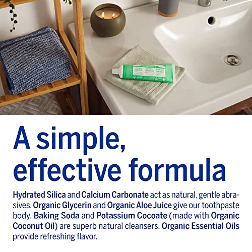 Dr. Bronner’s All-One Toothpaste Variety Pack - Fluoride-Free, 70% Organic, Vegan - 5oz, 4-Pack