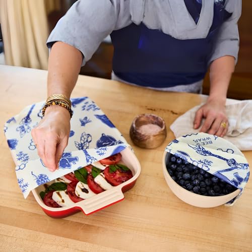 Bee's Wrap Outdoor Bundle - Reusable Food Wraps & Natural Fire Starters, 3 Pack, USA Made