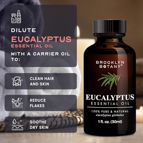 Brooklyn Botany Eucalyptus Essential Oil - 100% Pure, Therapeutic Grade - 1 Fl Oz