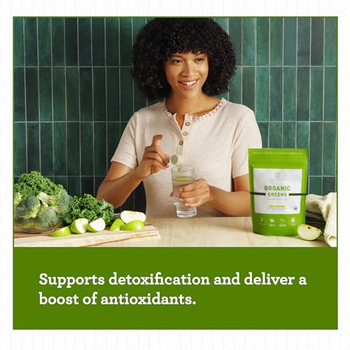 Dr. Amy Myers Organic Greens Powder - Nutrient-Dense Superfood Blend, Non-GMO, 270g