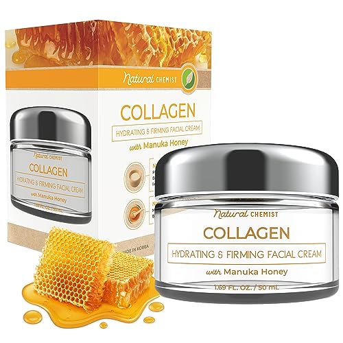 Natural Chemist Collagen & Manuka Honey Moisturizer - Deep Hydration, Soothing - 1.69 Fl. oz.