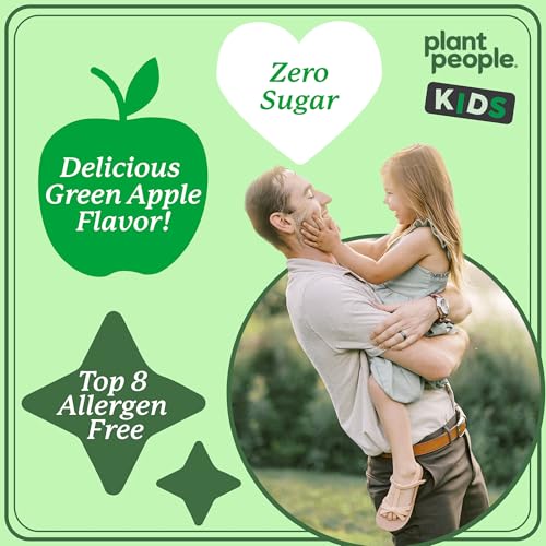 Plant People Kids WonderGreens Gummies - Boost Immunity & Digestion, Organic Apple Flavor - 30 Count