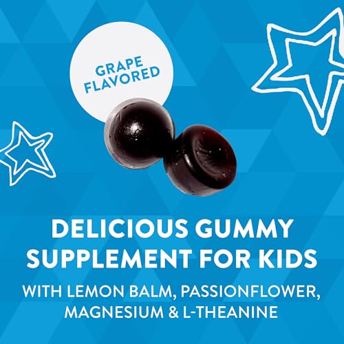 Nature's Way Kids Gummies - Calmness Support, Plant-Based Ingredients, Grape Flavor - 40 Count