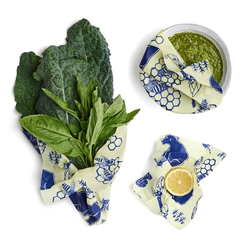 Bee's Wrap Outdoor Bundle - Reusable Food Wraps & Natural Fire Starters, 3 Pack, USA Made