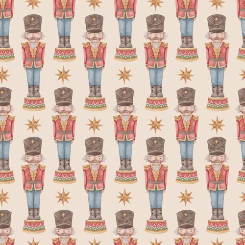 Waterleaf Paper Co. Christmas Wrapping Paper - 100% Dissolvable, Nutcracker Design - 18" x 47"