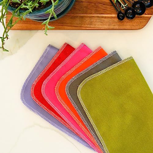 Marley's Monsters UNpaper Towels - Reusable Cotton, Superior Absorbency, 24 Count - Volcano