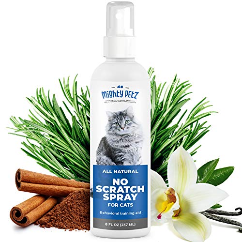 Mighty Petz Cat Deterrent Spray - Non-Toxic Behavior Aid, Vanilla Cinnamon Scent - 8 oz