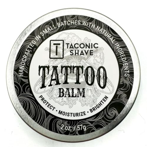 Taconic Shave Tattoo Balm - Brightens & Conditions, All-Natural Moisturizer - 2 oz
