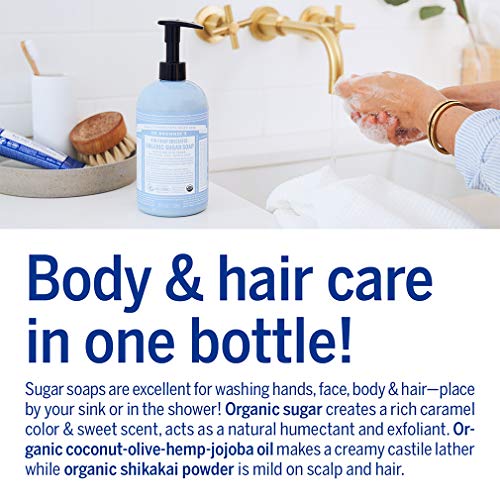 Dr. Bronner’s Organic Sugar Body Soap - Nourishing Hydration, Made with Organic Oils - 12oz