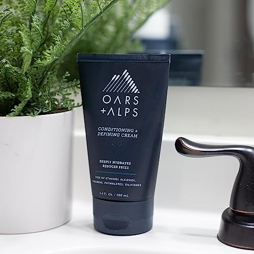 Oars + Alps Hair Styling Cream - Prevents Dryness, Argan & Chia Oils, Alcohol-Free - 3.4 Fl Oz