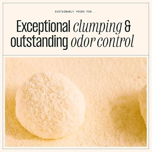 Sustainably Yours Natural Cat Litter - Exceptional Odor Control, Fast Clumping - 13 lbs