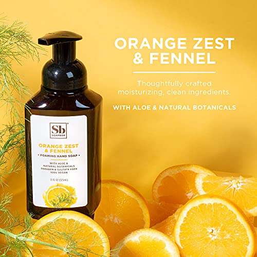Soapbox Foaming Hand Soap - Moisturizing Citrus & Fennel, Vegan & Paraben Free - 11oz, 3 Pack