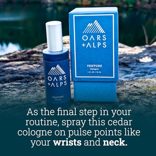 Oars + Alps Ascend Cologne - Long-Lasting Fragrance, Organic Sugarcane Alcohol - 1 Fl Oz