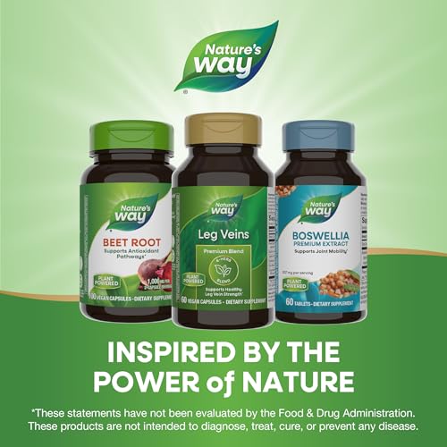 Nature's Way Herbal Supplement - Supports Leg Vein Strength, 6-Herb Blend, Vegan - 60 Capsules