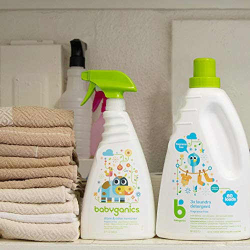 Babyganics Laundry Detergent - Stain-Fighting, Plant-Derived, Fragrance-Free - 60 Fl Oz