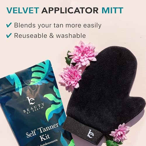 Self Tanner Mousse Kit - Natural Glow, Dye & Toxin Free, Quick Application - 8oz