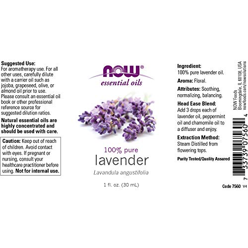 NOW Essential Oils 3-Pack - Pure Aromatherapy Blends: Lavender, Eucalyptus, Peppermint