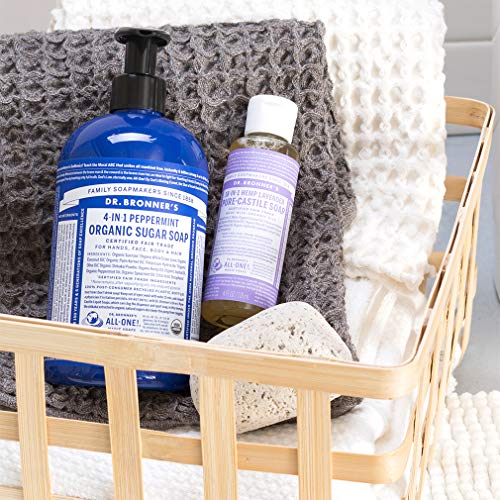 Dr. Bronner's Body Soap - Organic Oils, Fair Trade Ingredients, 18-in-1 Uses - Lavender, 4oz
