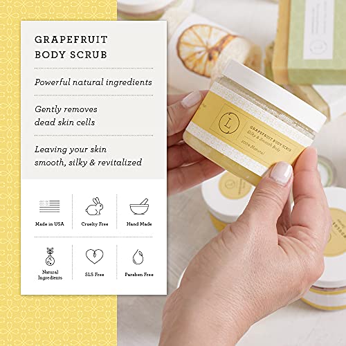 Lizush Grapefruit Body Scrub - Moisturizing, Vegan, Non-GMO, Handmade - 10oz