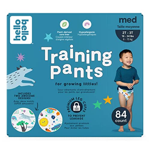 Hello Bello Training Pants - Hypoallergenic, Soft & Absorbent, Flexible Fit - 2T-3T, 84 Count