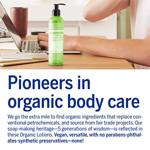 Dr. Bronner's Organic Body Lotion - Nourishing Moisturizer, Certified Organic - Patchouli Lime, 8oz