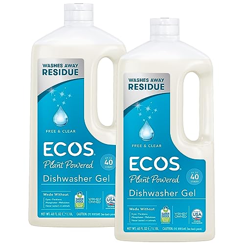Earth Friendly Products Dishwasher Detergent - Biodegradable, pH Balanced, 2-Pack 40oz