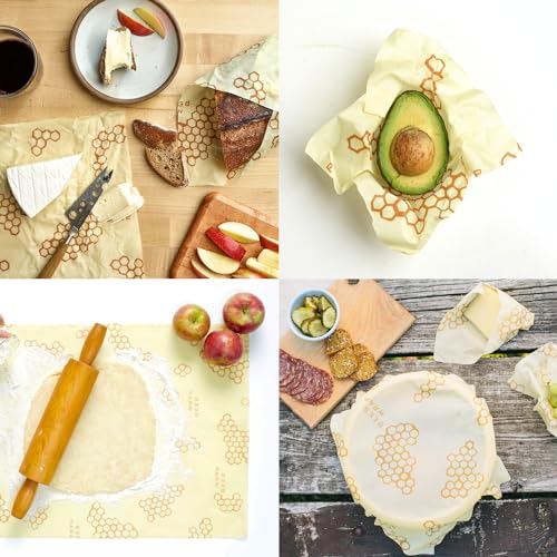 Bee's Wrap Reusable Beeswax Food Wrap - All-Natural, Washable, Cut-to-Size Roll - 14in x 52in
