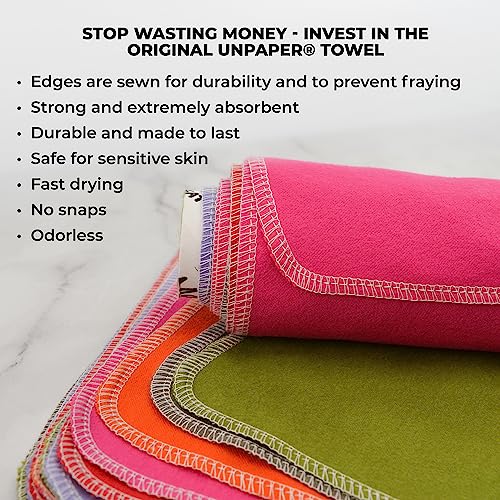 Marley's Monsters UNpaper Towels - Reusable Cotton, High Absorbency, 24 Count Roll
