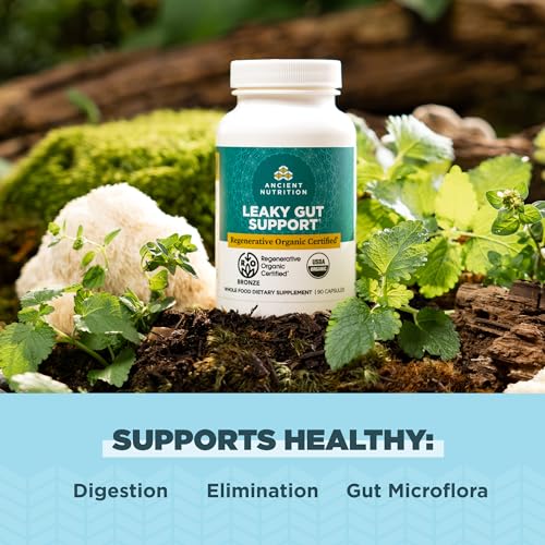 Ancient Nutrition Leaky Gut Capsules - Supports Gut Health, Organic Ingredients - 90 Count