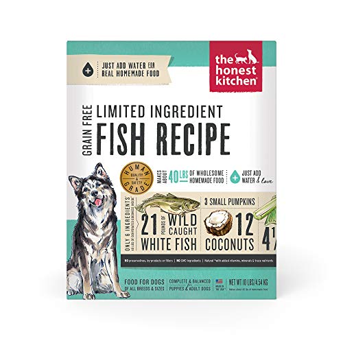 The Honest Kitchen Dehydrated Dog Food - Grain-Free, Limited Ingredients, Human Grade - Fish 10 lb