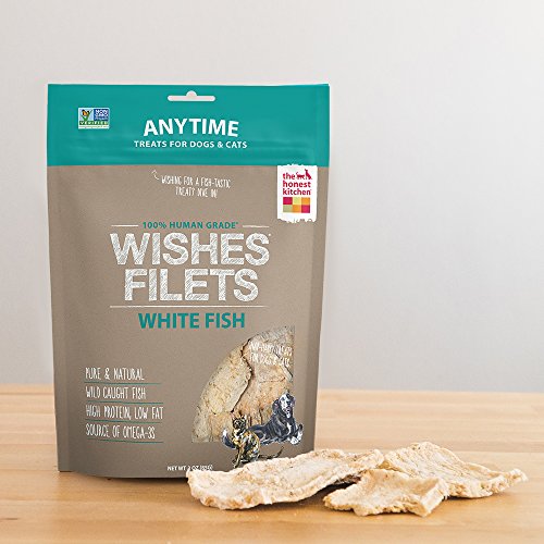 The Honest Kitchen White Fish Filets Dog Treats - High Protein, Human Grade, Non-GMO - 3oz