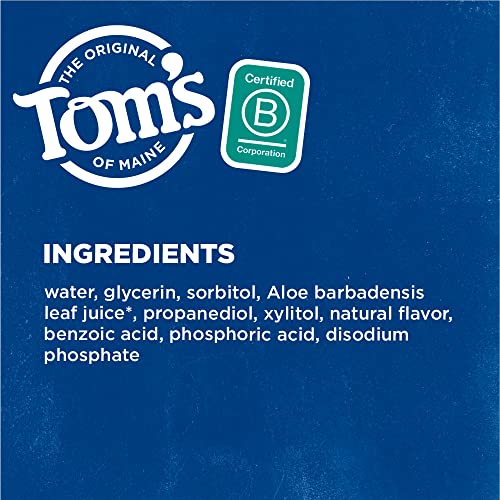 Tom's of Maine Mouthwash - Cavity Protection, Alcohol-Free, Natural Ingredients - 6 Pack, 16 oz