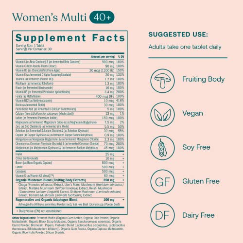 True Grace Women's Multivitamin 40+ & Omega-3 Fish Oil - Vegan, Gluten Free, 30-Day Supply