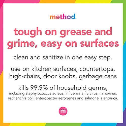 Method Antibacterial All Purpose Cleaner - Kills 99.9% of Germs, Wildflower Scent - 28oz (Pack of 8)