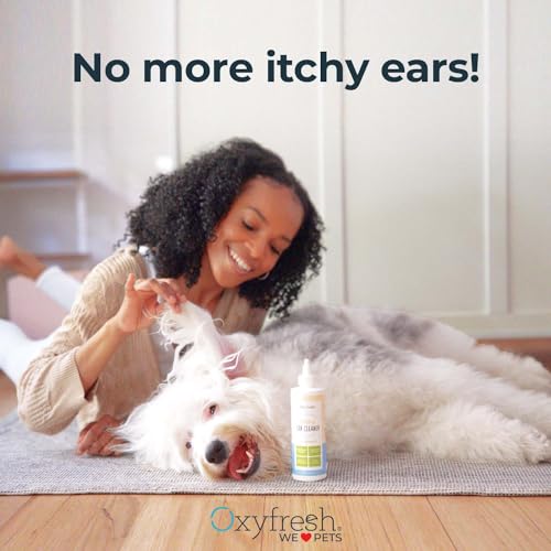 Oxyfresh Dog Ear Cleaner - Relieves Itchy Ears, Non-Toxic Formula - 8oz