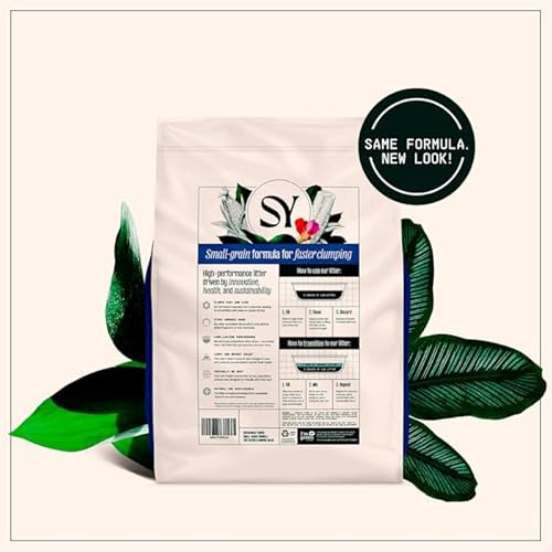 Sustainably Yours Natural Cat Litter - Exceptional Odor Control, Fast Clumping - 13 lbs