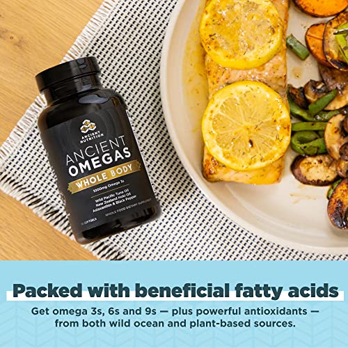 Ancient Nutrition Omega-3 Supplement - Supports Cognitive & Heart Health, 90 Wild Caught Capsules